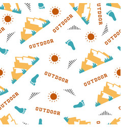 Summertime Nature Wanderlust Seamless Pattern