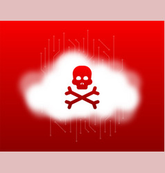 Virus Cloud Searching Microbe Icon Cyber