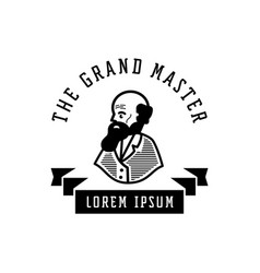 Grand Master Logo With Old Man With Beard