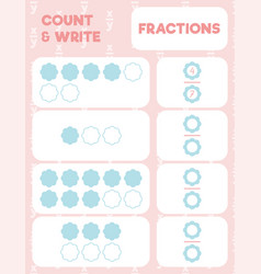 Fractions Worksheet Math Practice Print Page