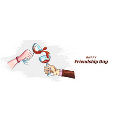 Friendship Day Background With Drink Cup