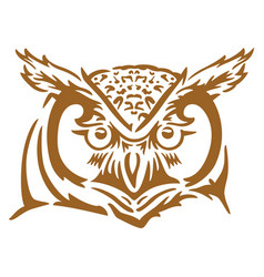 Owl Face Printable Stencil Art Design