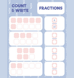 Fractions Worksheet Math Practice Print Page