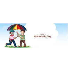 Friendship Day Celebrating Banner Background