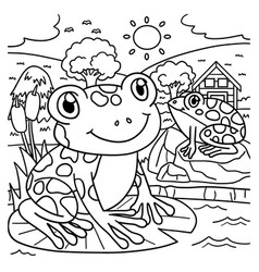 Frog Coloring Page For Kids