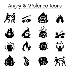 Angry Violence Icon Set