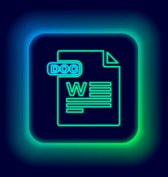 Glowing Neon Line Doc File Document Download Doc