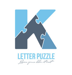 Letter K Is Made Up Puzzles For Logo Brand