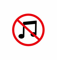 No Music Note Sign Icon