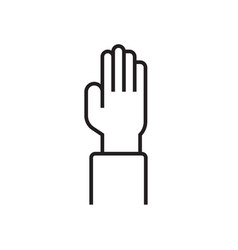 Raised Hand Business People Icons With Black