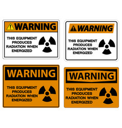 Warning This Equipment Produces Radiation When