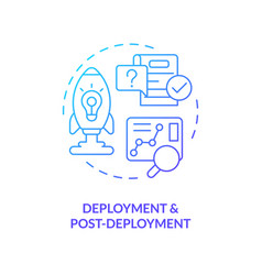 Deployment Blue Gradient Concept Icon