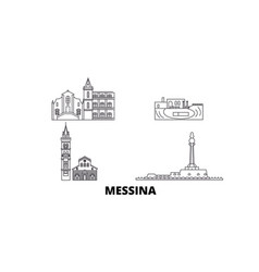 Italy Messina Line Travel Skyline Set