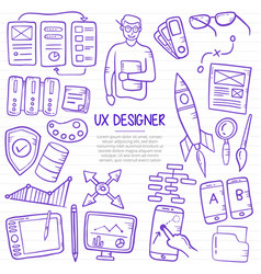 Ux Designer Jobs Profession Career Doodle Hand