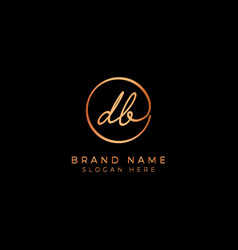 D B Db Initial Letter Handwritten Signature Logo