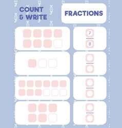 Fractions Worksheet Math Practice Print Page