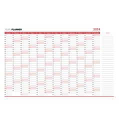 2024 Yearly Planner Calendar Mockup Design Ready