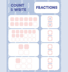 Fractions Worksheet Math Practice Print Page