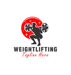 Man Weightlifting Sport Logo