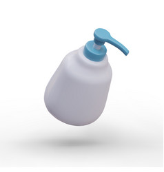 3d Bottle With Soap Shampoo Or Detergent And Blue