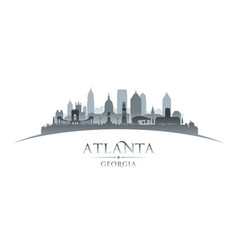 Atlanta Georgia City Silhouette White Background