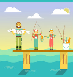 Happy Family Go Fishing