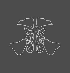 Maxillary Sinus Linear Icon Sinusitis Sinus