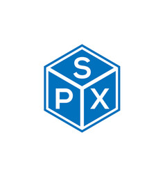 Spx Letter Logo Design On Black Background