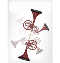 A Musical Straight Mellophone With White Banner