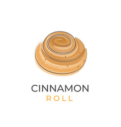 Cinnamon Roll Or Kanelbulle Line Art