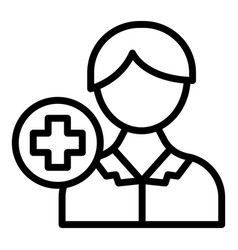 Nurse Care Icon Outline Health Clinic