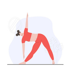 Sportive Young Woman Doing Yoga And Fitness