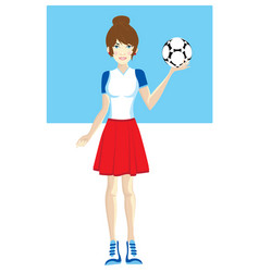 Full Length Portrait A Female Soccer Player