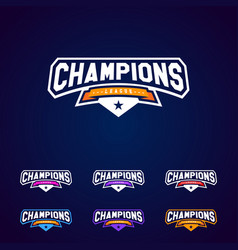 Set Of The Champion Sports League Logo Emblem