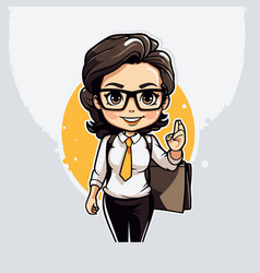 A Young Business Woman With Glasses