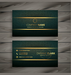 Premium Golden Green Vintage Style Business Card