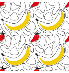 Seamless Linear Pattern With Banana