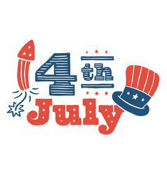 4th Of July Doodle Lettering