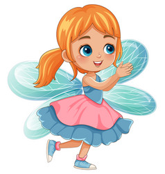 Cute Fairy Cartoon With Wings