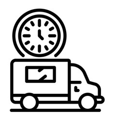 Delivery Sales Car Icon Outline Style