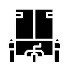 Trailer Transport Vehicle Glyph Icon