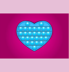 Blue Heart Shaped Trendy Pop It Fidget Toy