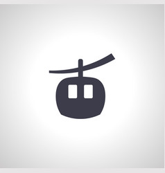 Cable Car Isolated Icon Funicular