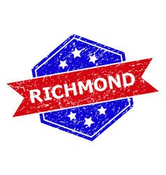 Hexagonal Bicolor Richmond Rubber Stamp