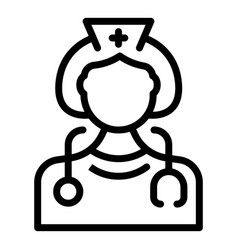 Nurse Support Icon Outline Help Service