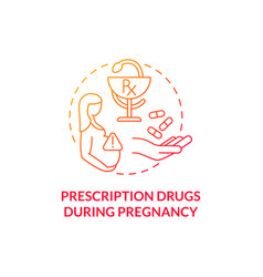 Prescription Drugs During Pregnancy Concept Icon