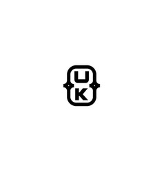 Uk Line Bold Concept Logo Initial Concept