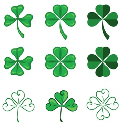 Leaves of clover Royalty Free Vector Image - VectorStock