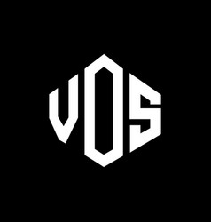 Vos Letter Logo Design With Polygon Shape