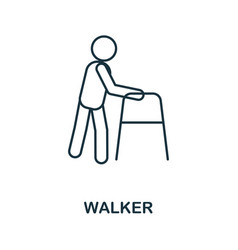 Walker Icon Simple Element From Medical Services